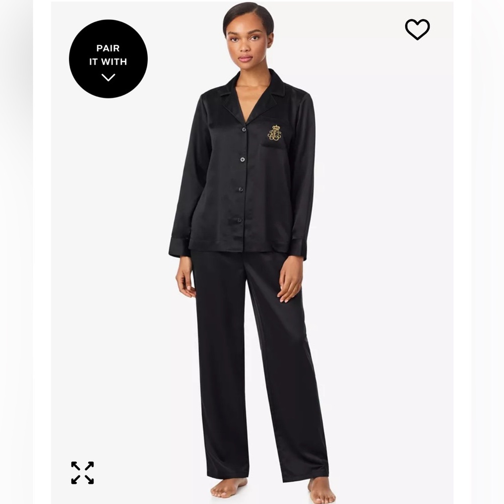 Never Worn Ralph Lauren Women's Long Sleeves Notch Collar Pajama Set Medium